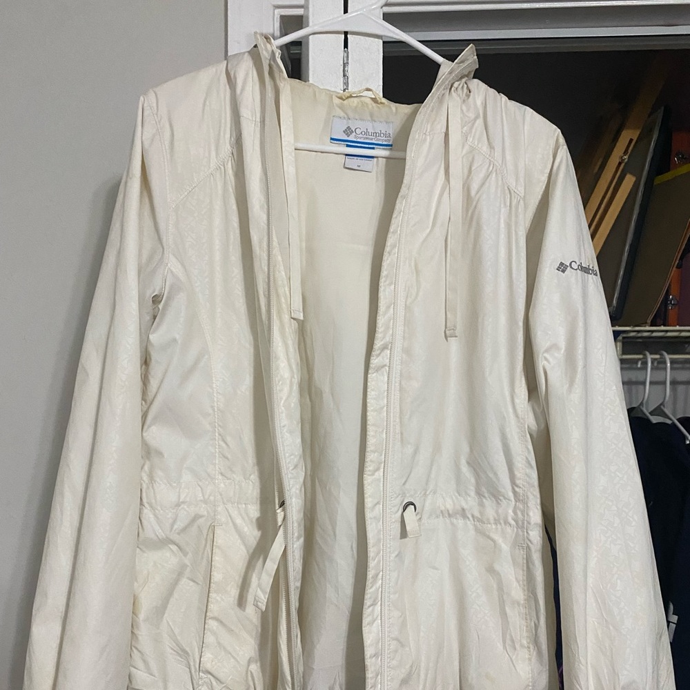White Columbia windbreaker jacket